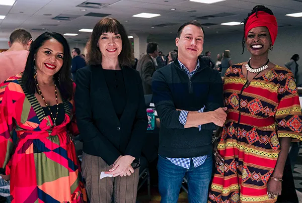 A group of people gather at the Colorado Media Project summit in 2024