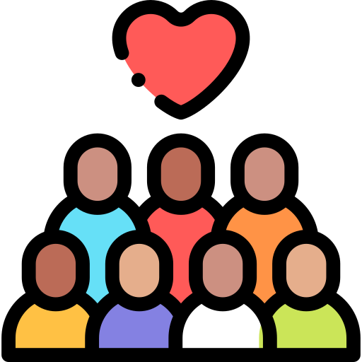 A graphic of a group of people with varying skin tones